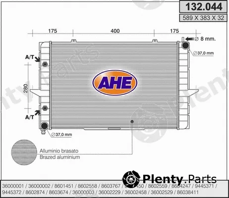AHE 132.044 — Radiator, engine cooling