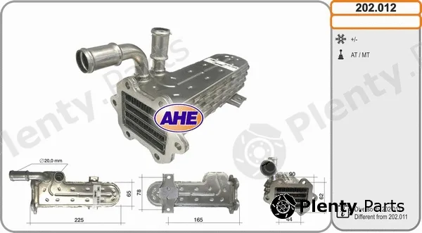 AHE 202.012 — Cooler, exhaust gas recirculation