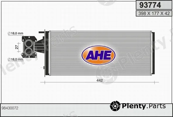 AHE 93774 — Heat Exchanger, interior heating