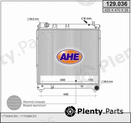 AHE 129.036 — Radiator, engine cooling