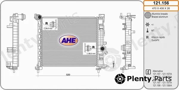 AHE 121.156 — Radiator, engine cooling