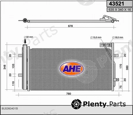 AHE 43521 — Condenser, air conditioning
