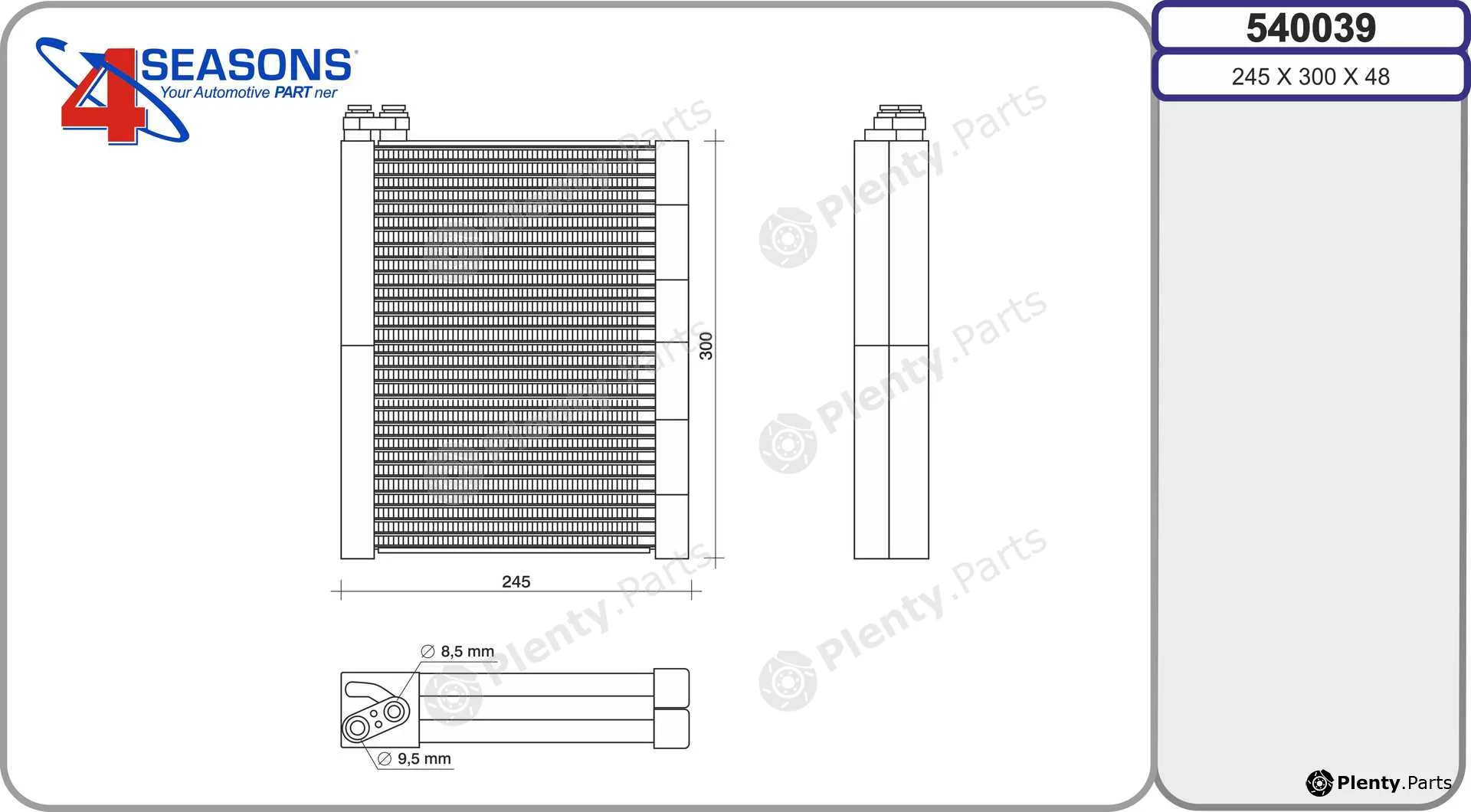 AHE 540039 — Evaporator, air conditioning