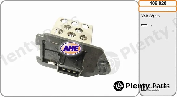 AHE 406.020 — Series resistor, electric motor (radiator fan)