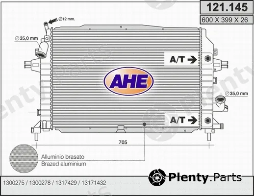 AHE 121.145 — Radiator, engine cooling
