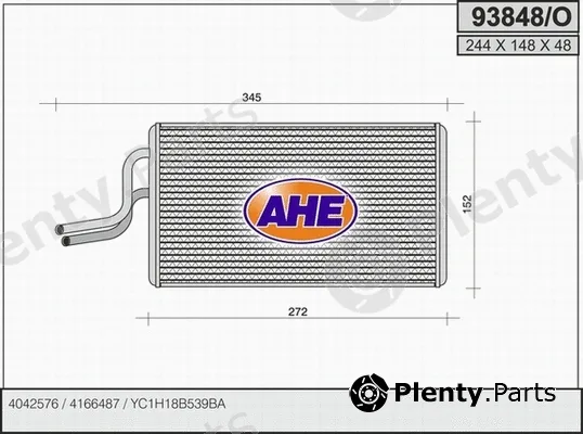 AHE 93848/O — Heat Exchanger, interior heating