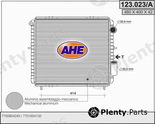 AHE 123.023/A — Radiator, engine cooling