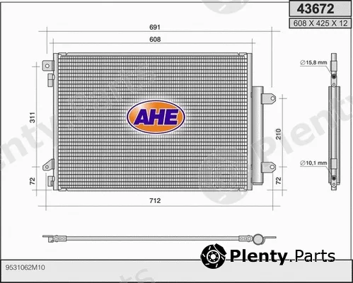 AHE 43672 — Condenser, air conditioning
