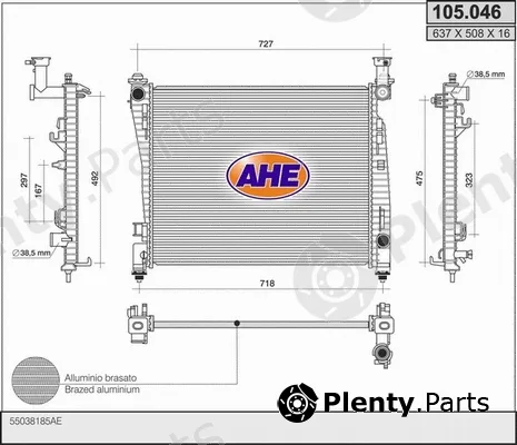 AHE 105.046 — Radiator, engine cooling