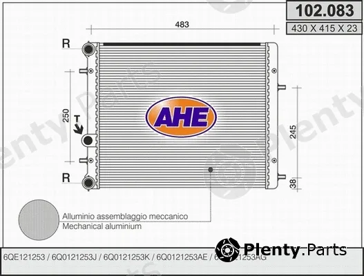 AHE 102.083 — Radiator, engine cooling