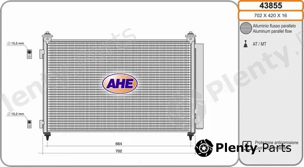 AHE 43855 — Condenser, air conditioning
