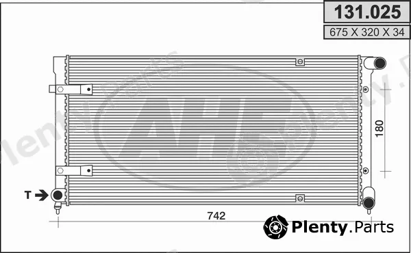 AHE 131.025 — Radiator, engine cooling