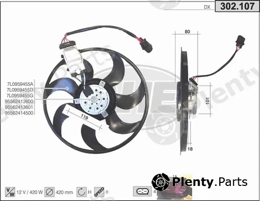 AHE 302.107 — Fan, engine cooling