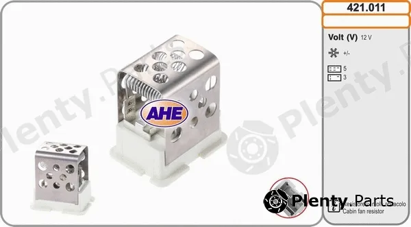 AHE 421.011 — Series resistor, electric motor (radiator fan)