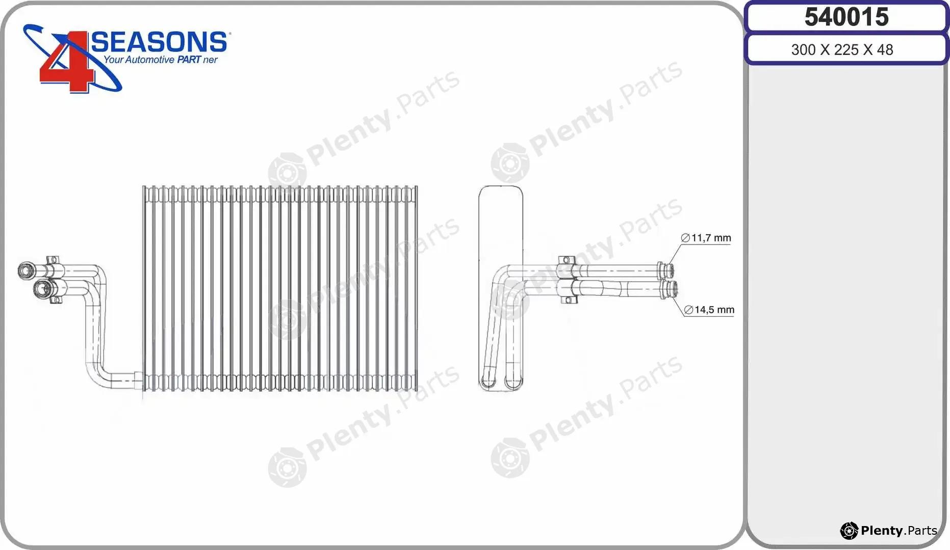AHE 540015 — Evaporator, air conditioning
