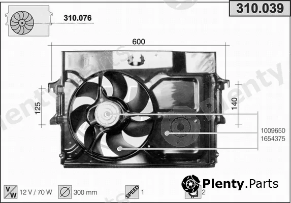 AHE 310.039 — Fan, engine cooling