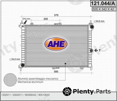AHE 121.044/A — Radiator, engine cooling