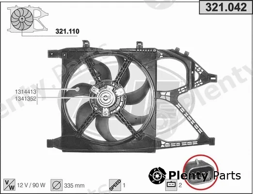 AHE 321.042 — Fan, engine cooling