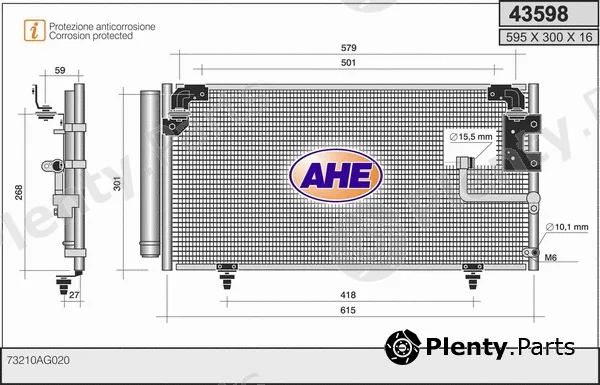 AHE 43598 — Condenser, air conditioning