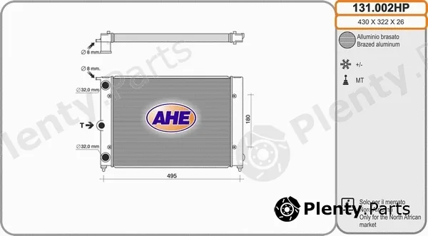 AHE 131.002HP — Radiator, engine cooling