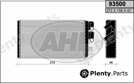AHE 93500 — Heat Exchanger, interior heating