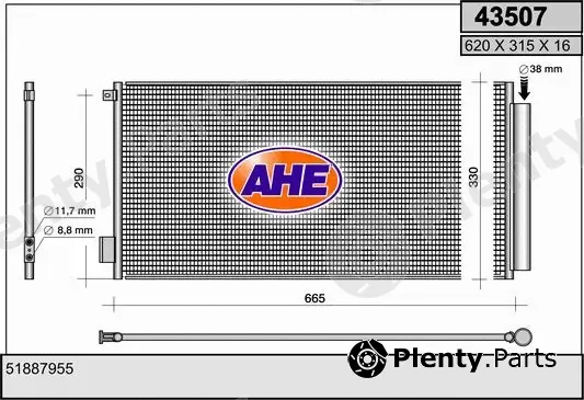 AHE 43507 — Condenser, air conditioning