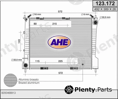 AHE 123.172 — Radiator, engine cooling