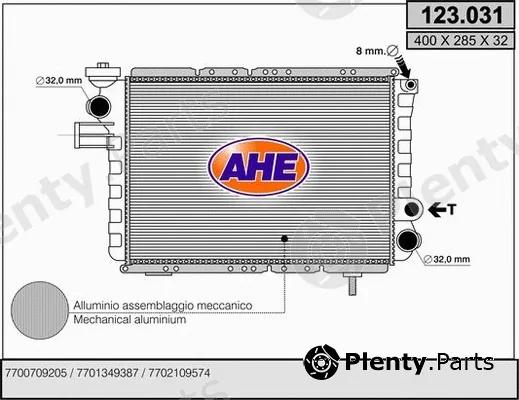 AHE 123.031 — Radiator, engine cooling