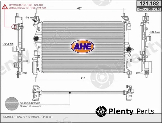AHE 121.182 — Radiator, engine cooling