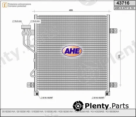 AHE 43716 — Condenser, air conditioning