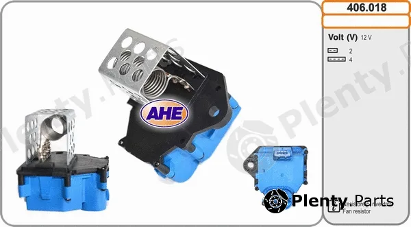AHE 406.018 — Series resistor, electric motor (radiator fan)