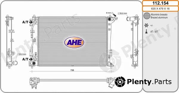 AHE 112.154 — Radiator, engine cooling