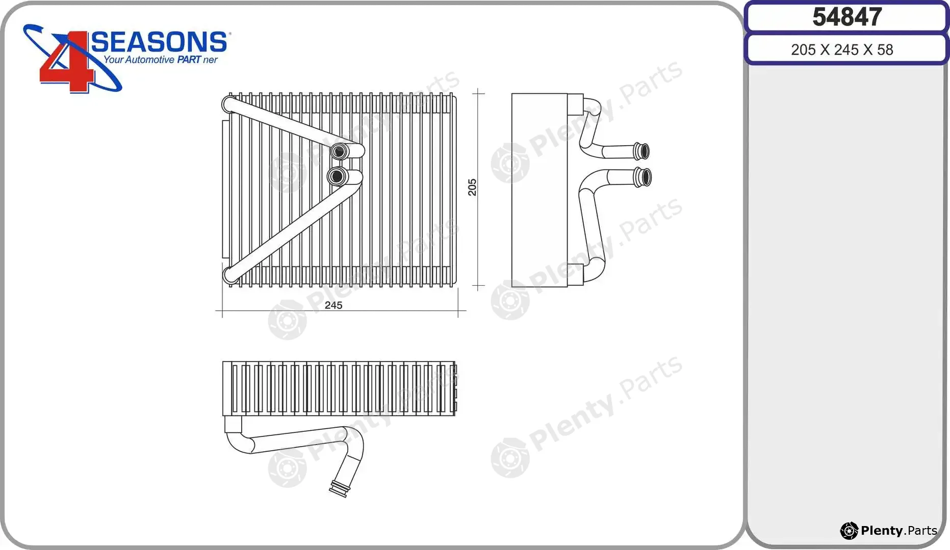 AHE 54847 — Evaporator, air conditioning