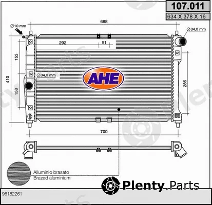 AHE 107.011 — Radiator, engine cooling