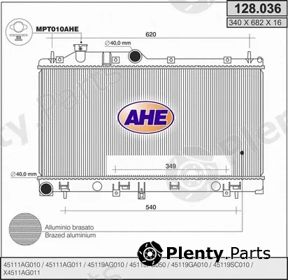 AHE 128.036 — Radiator, engine cooling