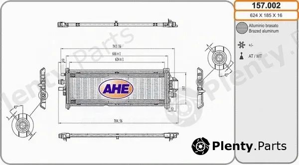 AHE 157.002 — Radiator, engine cooling