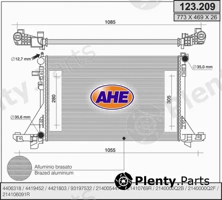AHE 123.209 — Radiator, engine cooling