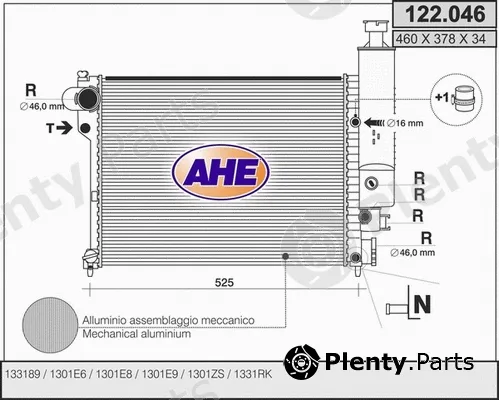 AHE 122.046 — Radiator, engine cooling