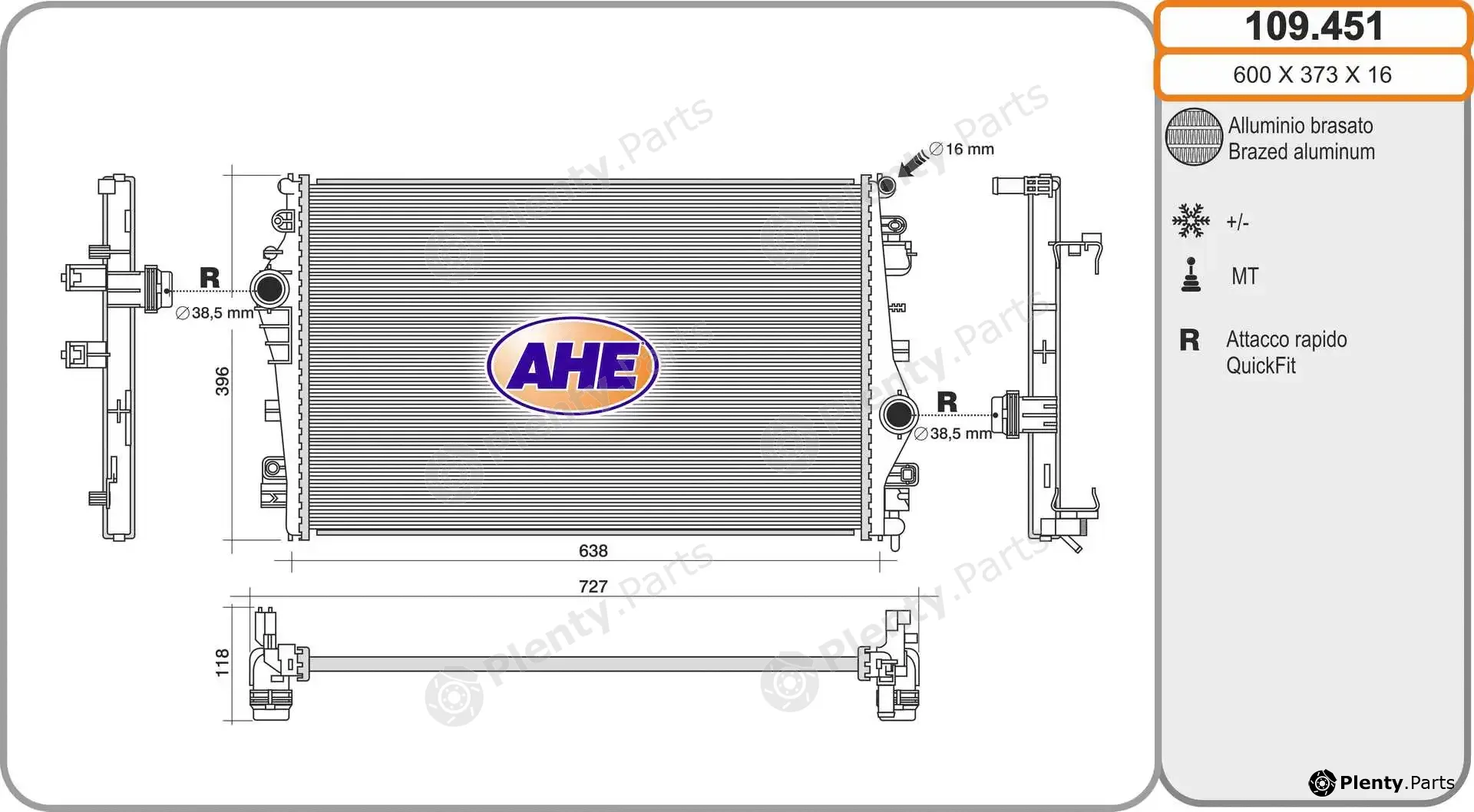 AHE 109.451 — Radiator, engine cooling