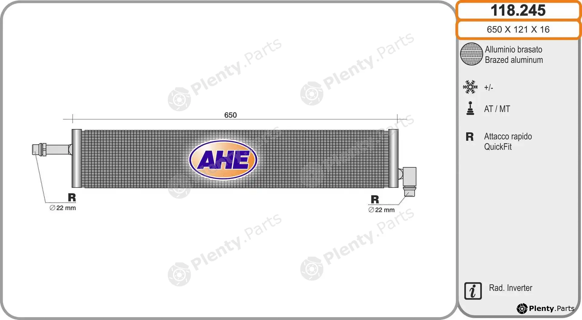 AHE 118.245 — Radiator, engine cooling