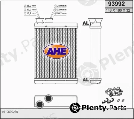 AHE 93992 — Heat Exchanger, interior heating