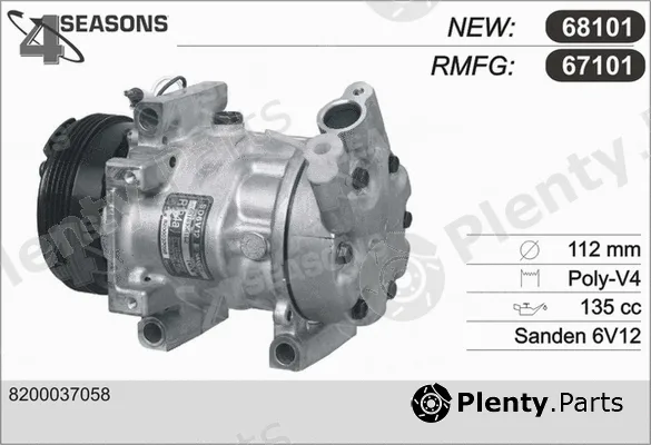 AHE 67101 — Compressor, air conditioning