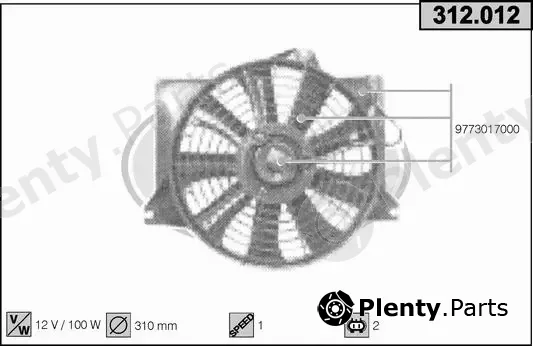 AHE 312.012 — Fan, engine cooling