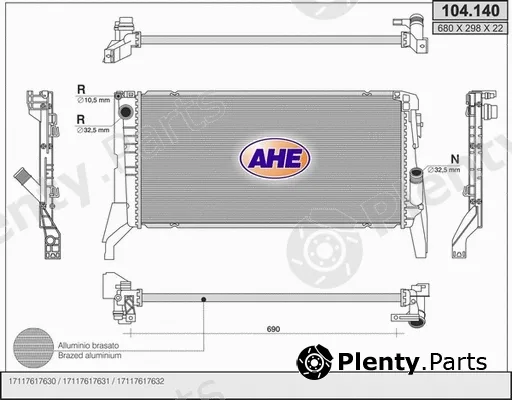 AHE 104.140 — Radiator, engine cooling