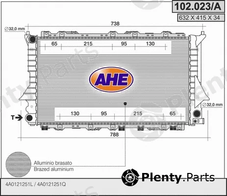 AHE 102.023/A — Radiator, engine cooling