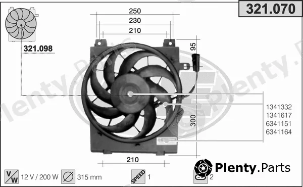 AHE 321.070 — Fan, engine cooling