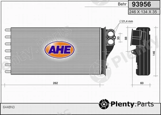 AHE 93956 — Heat Exchanger, interior heating