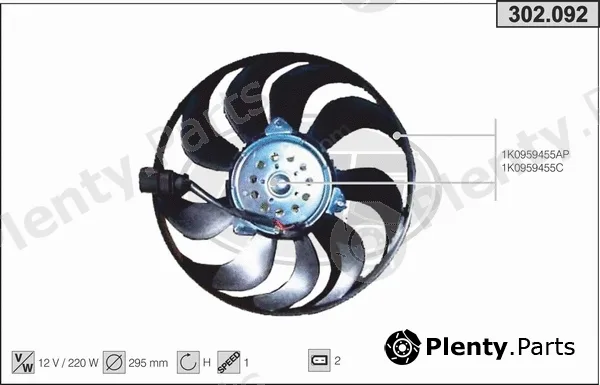 AHE 302.092 — Fan, engine cooling
