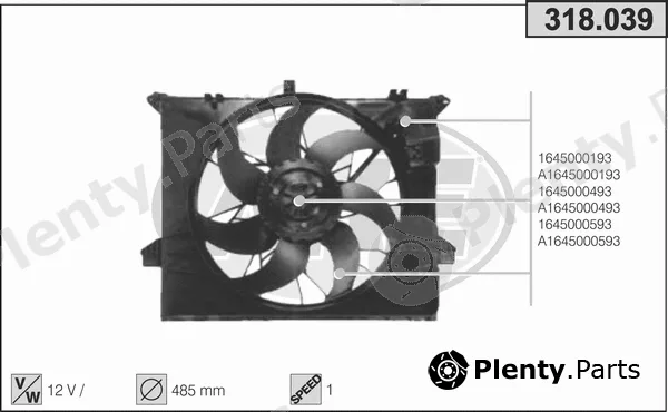 AHE 318.039 — Fan, engine cooling