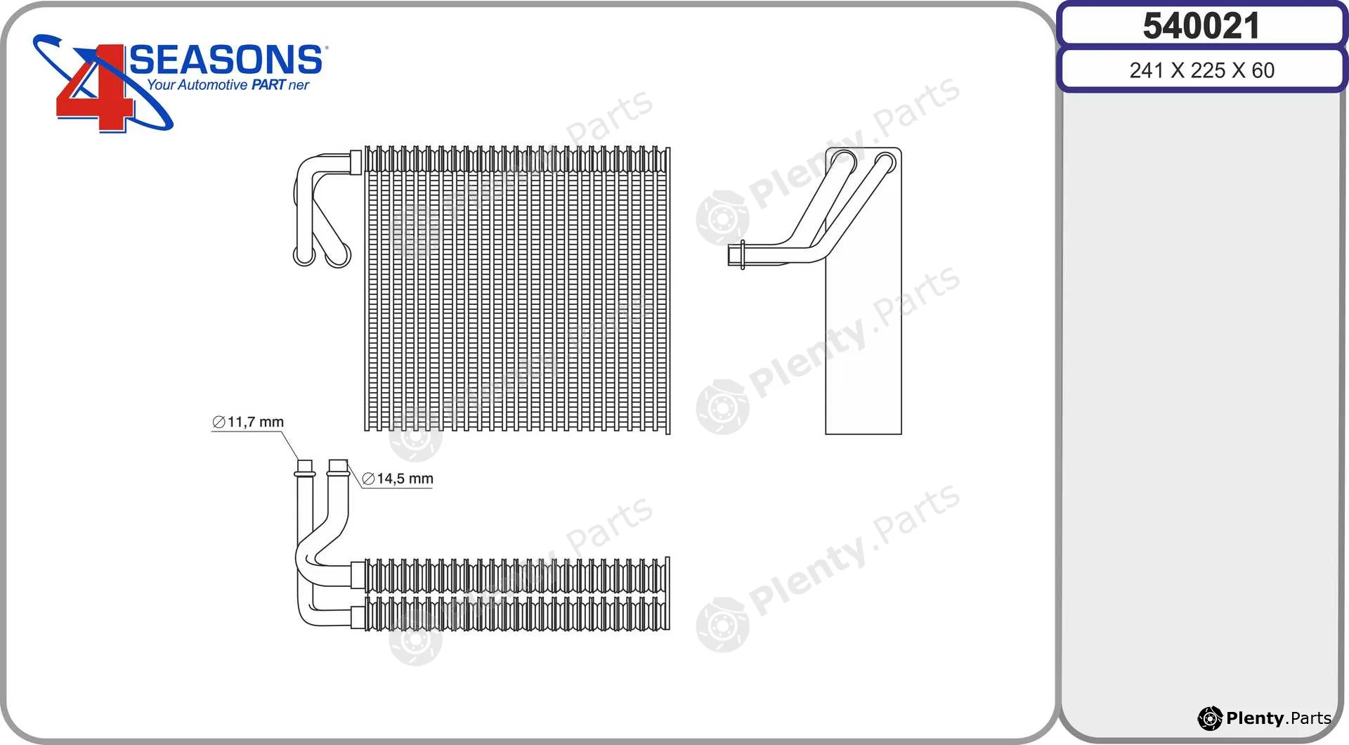 AHE 540021 — Evaporator, air conditioning